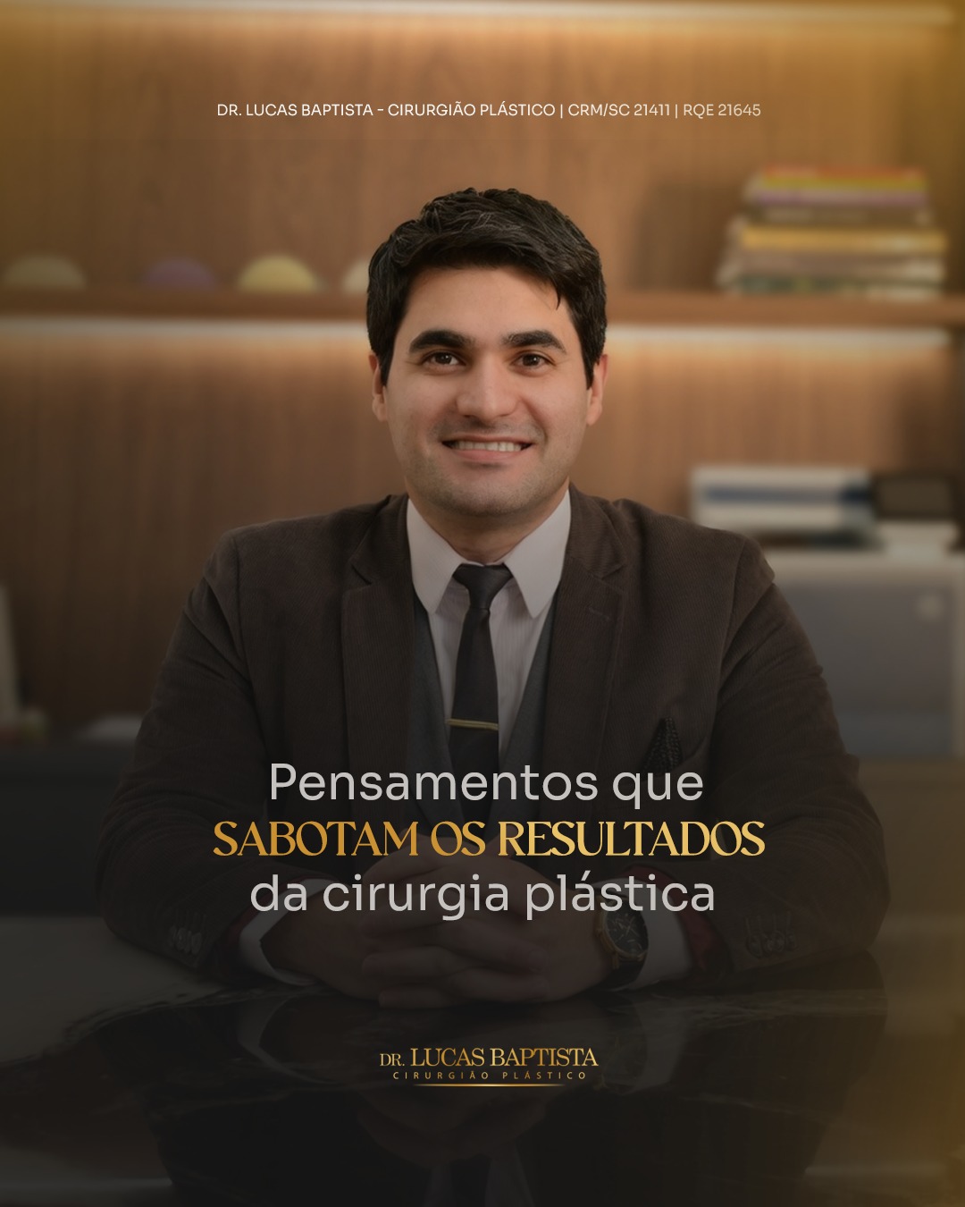 A cirurgia plástica evoluiu, mas o respeito à individualidade de cada paciente continua essencial. Cada rosto, corpo e processo é único.
Resultados naturais e bonitos vêm de planejamento, escolhas conscientes e equilíbrio, nunca de exageros ou comparações.

Agende sua avaliação. Envie uma mensagem e vamos conversar.

Dr. Lucas Baptista - Cirurgião Plástico | CRM/SC 21411 | RQE 21645

#cirurgiaplástica #cirurgiaplasticacomsegurança #indaial #blumenau #balneáriocamboríu