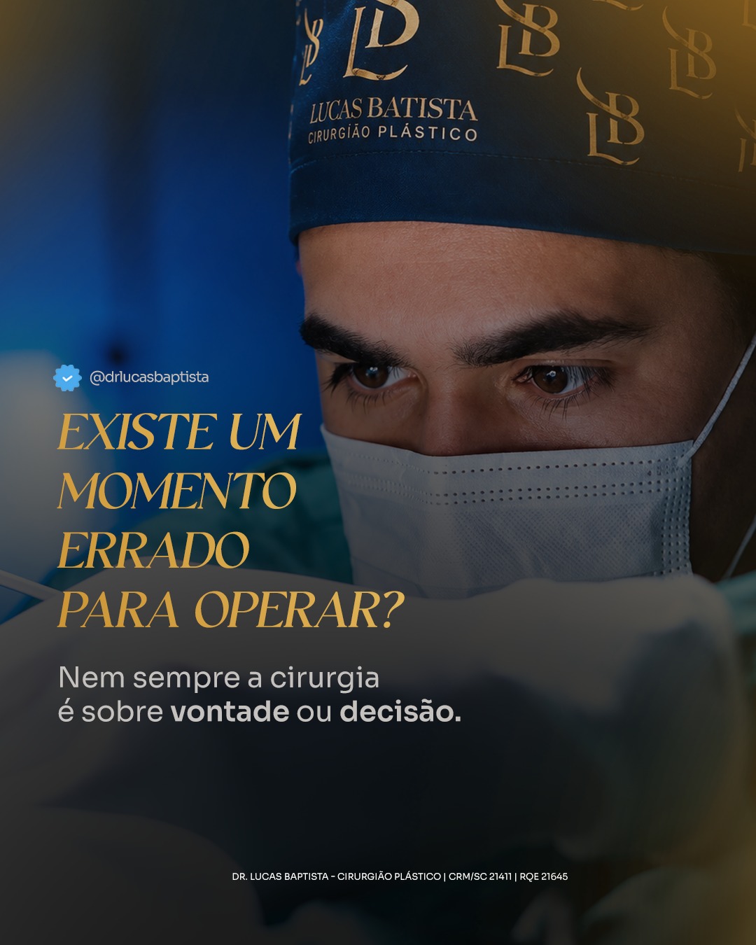 Nem sempre a melhor decisão é operar imediatamente. O momento da cirurgia influencia diretamente na qualidade do resultado.

Pacientes em processo ativo de emagrecimento, por exemplo, podem ter alterações importantes no corpo após a cirurgia, o que compromete o contorno obtido.
Além disso, estabilidade de peso e preparo adequado fazem parte do planejamento.

Se você está pensando em operar, vale entender se esse é realmente o momento ideal para o seu caso.

 
Dr. Lucas Baptista - Cirurgião Plástico | CRM/SC 21411 | RQE 21645